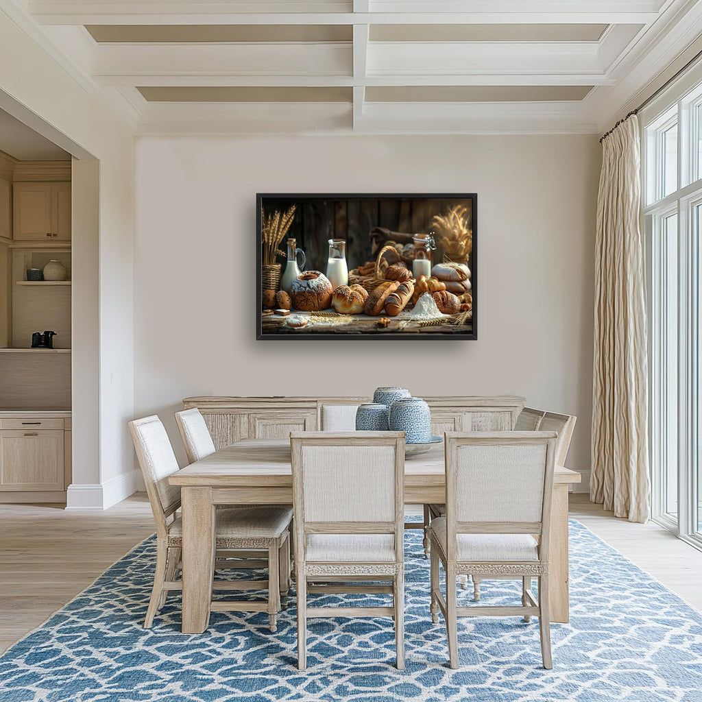 Kitchen Wall Art Extra Large Size Food Oversized Wall Decor Bread Canvas Prints Giant Pictures Painting Framed