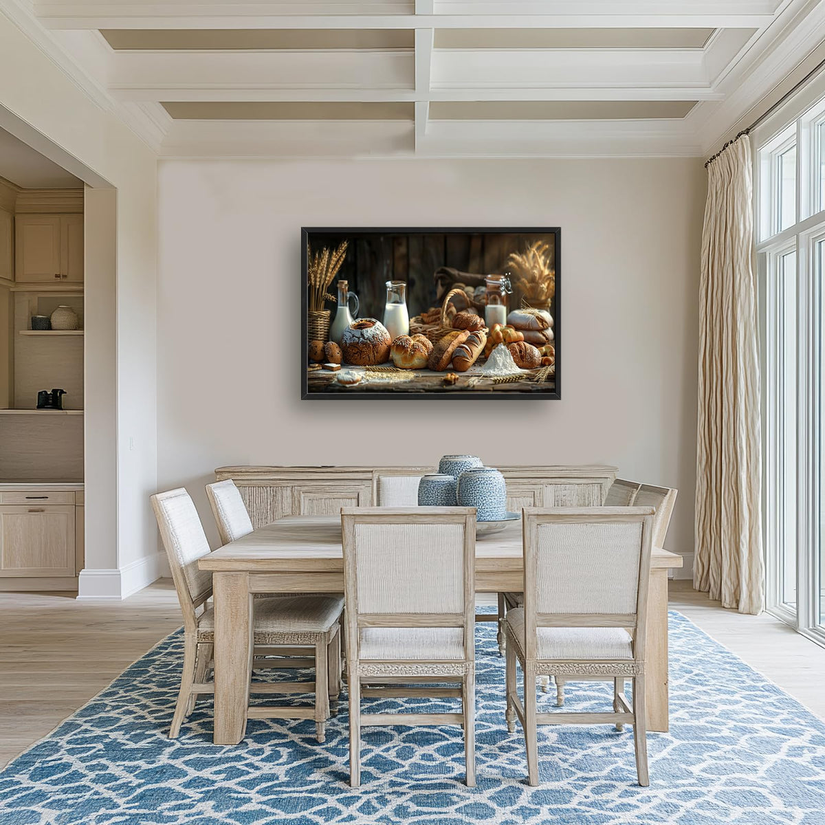 Kitchen Wall Art Extra Large Size Food Oversized Wall Decor Bread Canvas Prints Giant Pictures Painting Framed