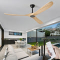 72" Matte Black Ceiling Fan with Remote, No Light