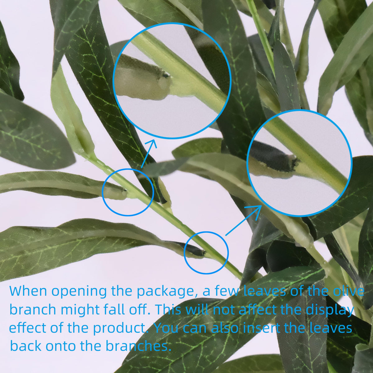 4pcs 36 inch Tall Faux Greenery Branches Stems Fake Olive Branches Artificial Plants for Vase Home Party Decoration