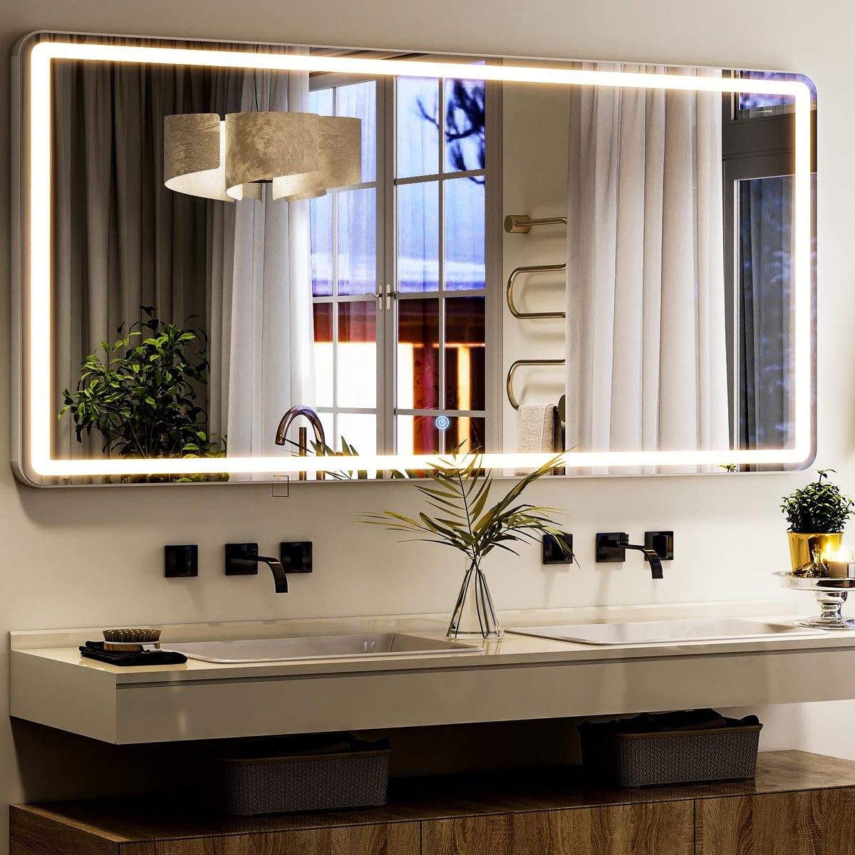 71" x 26" Rounded LED Full Length Mirror