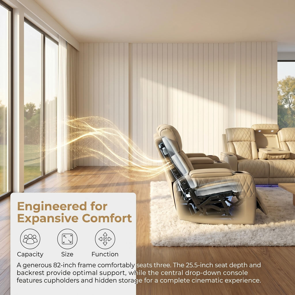 3-Piece Power Recliner Set with LED Lights