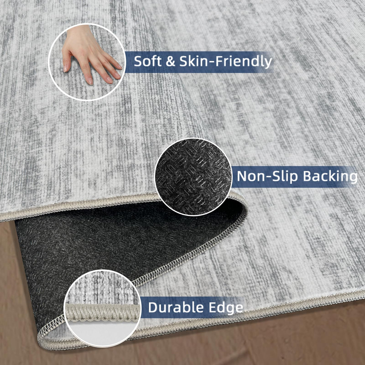 Runner Rug Runners 12ft Non-Slip, Long Abstract Kitchen Rug Runners, Stain Resistant Soft Washable Runner
