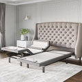 Platinum Adjustable Bed Base Frame Only, Head and Foot Lift, Lumbar Support, Head-Pillow-Tilt, Massage, Under-Bed - Set of 2