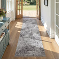 Washable Runner Rug : 2.6x8 Neutral Modern Abstract Low Pile Area Rug with Non-Slip Backing - Carpet Kitchen Laundry
