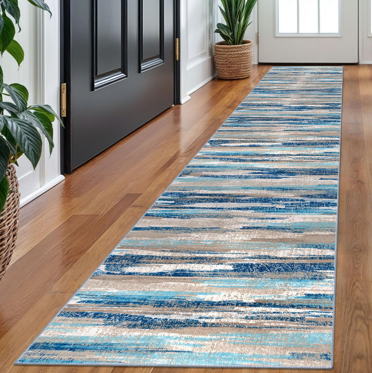 Abstract Runner Rug Washable Runners Non Slip