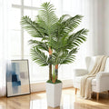 5ft Artificial Palm Tree Indoor Plant,Triple Faux Tropical Areca Floor Plant in Pot,Artificial Plants with Lifelike