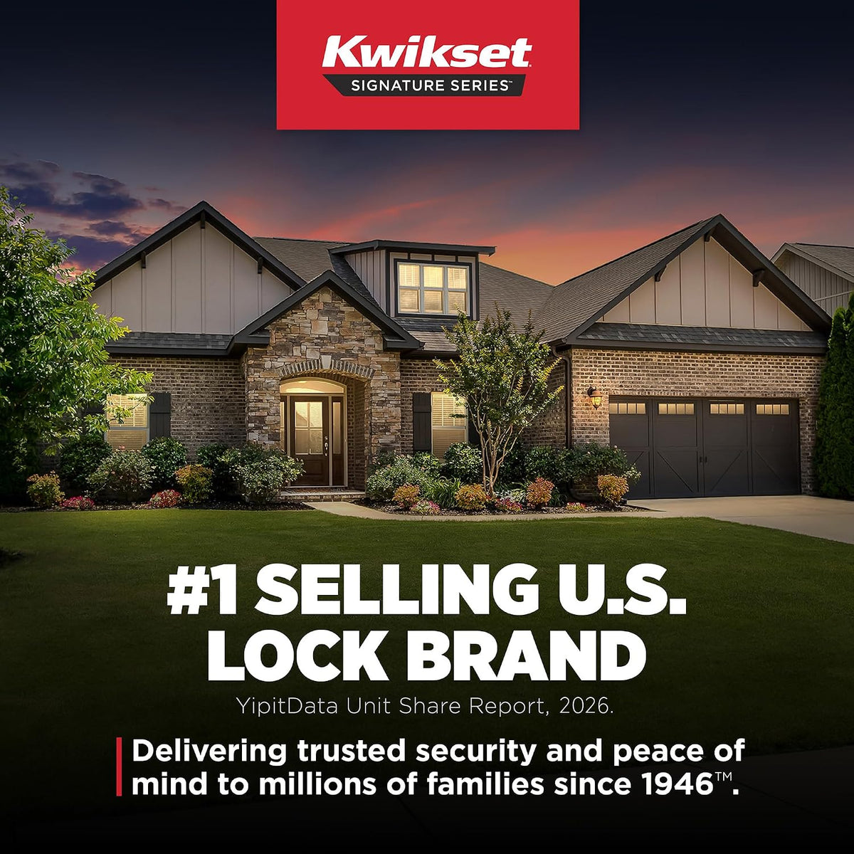 Hancock Entry Door Knob with Lock and Key, Secure Keyed Handle Exterior, Front Entrance and Bedroom, Venetian Bronze