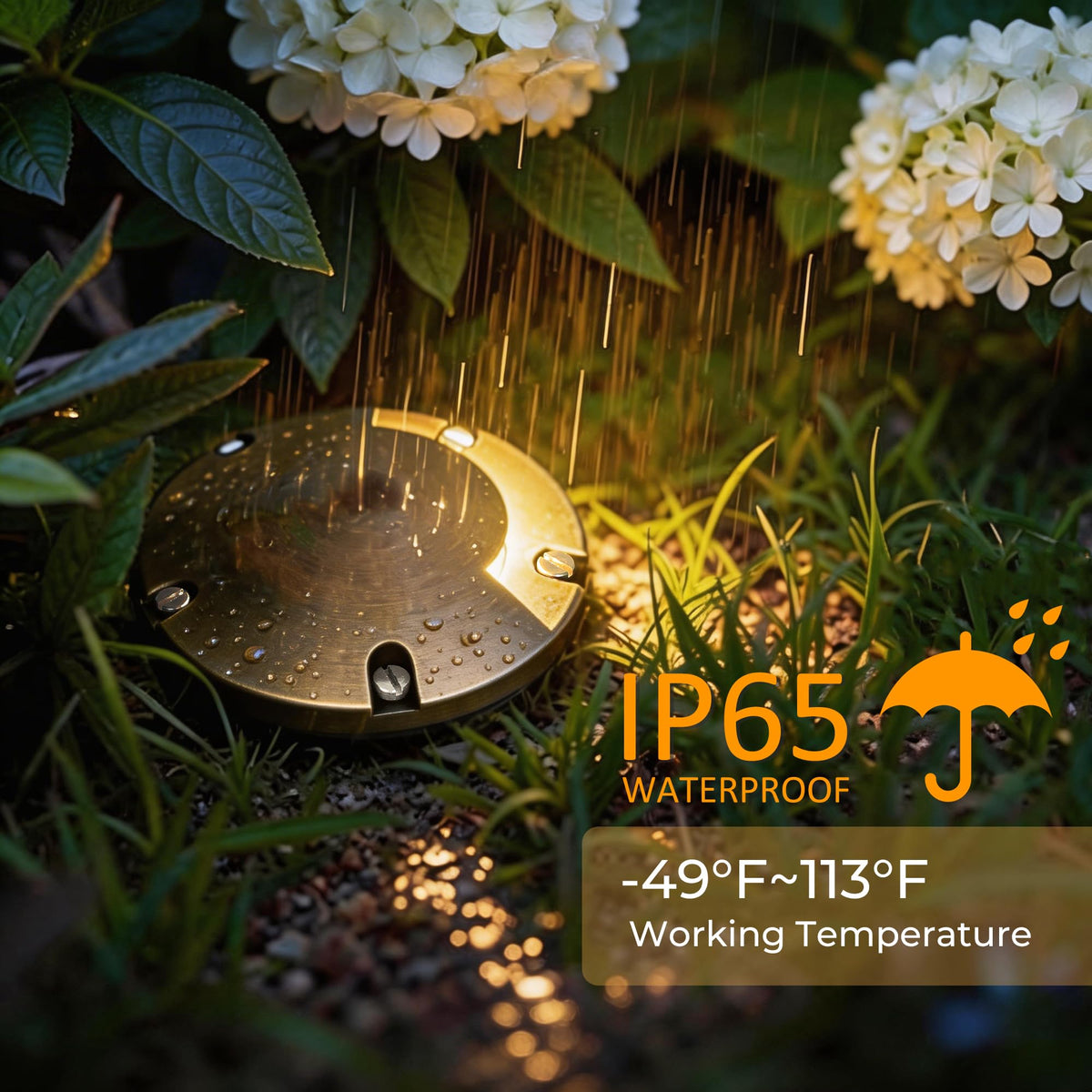 Brass Low Voltage Well Lights Landscape Lighting LED 12V Outdoor In Ground Lights Landscape Lights for Deck