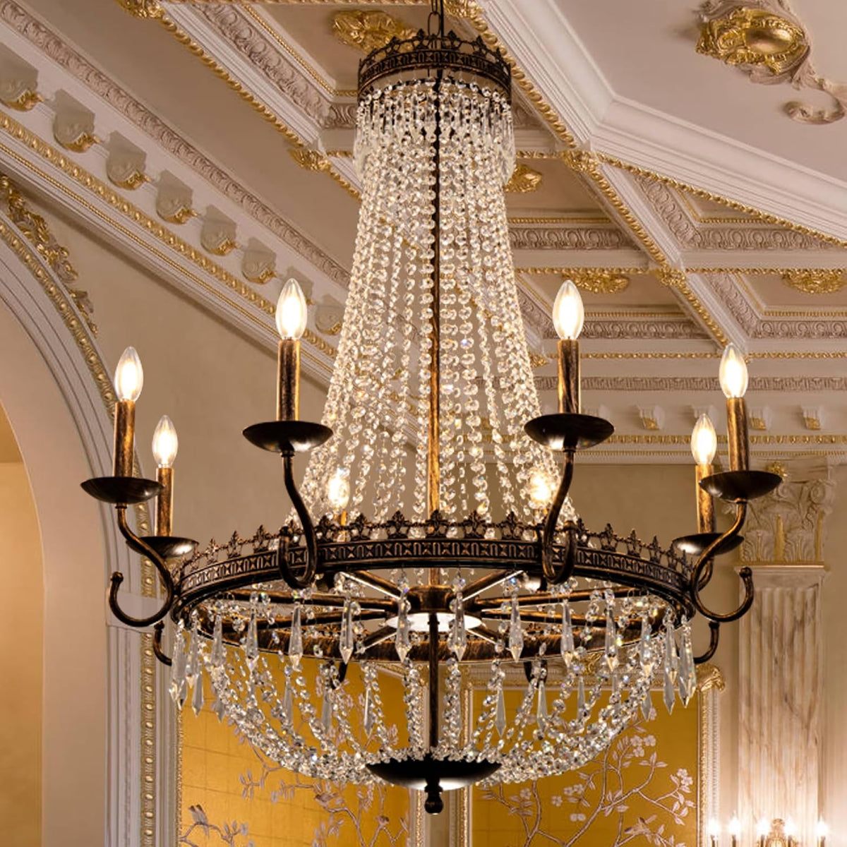 Vintage French Empire Crystal Chandelier for Dining Rooms and Formal Lounges
