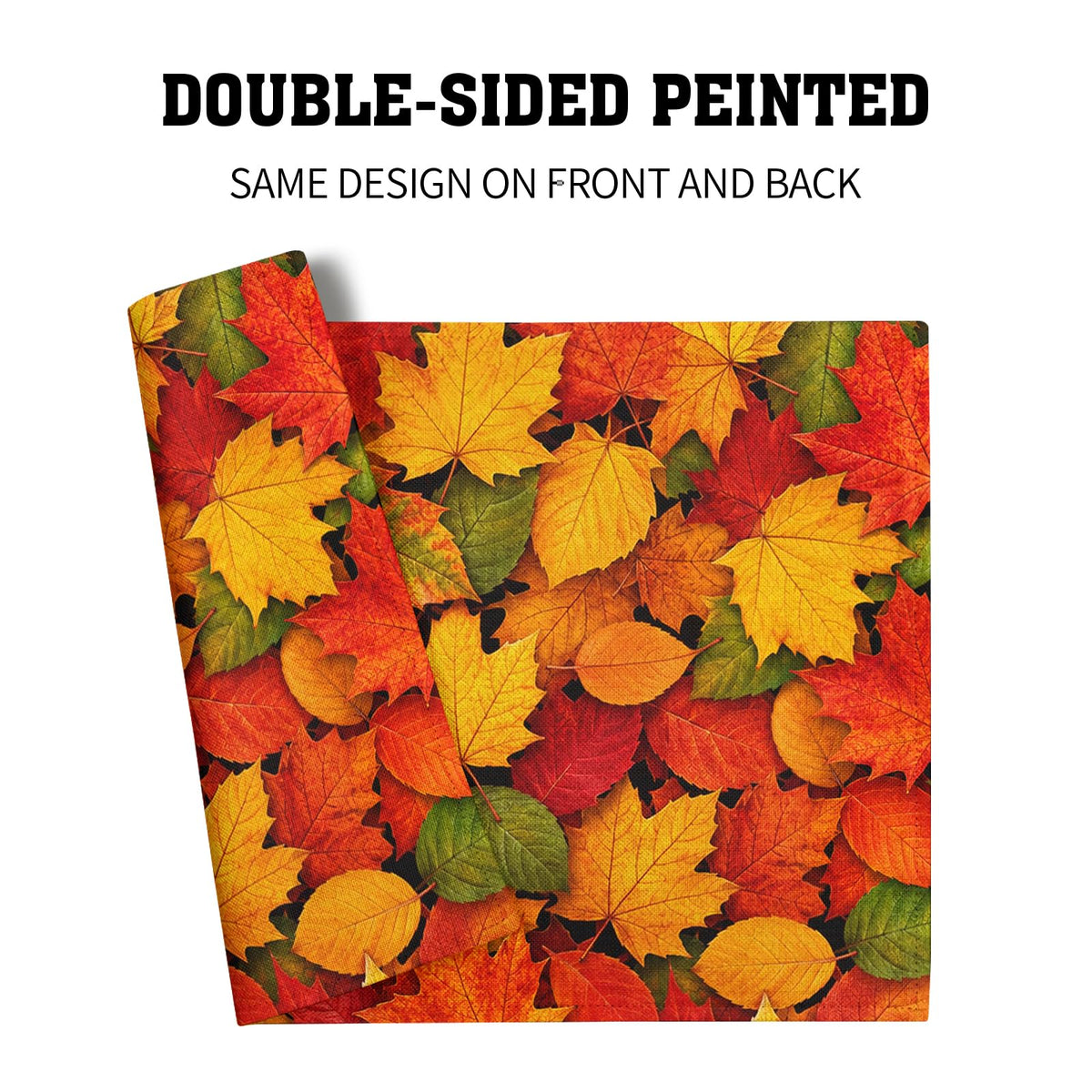 Fall Placemats 12×18 Inches Set of 4 Autumn Leaves Festival Indoor Kitchen Dining Table Place Mats Party Decoration