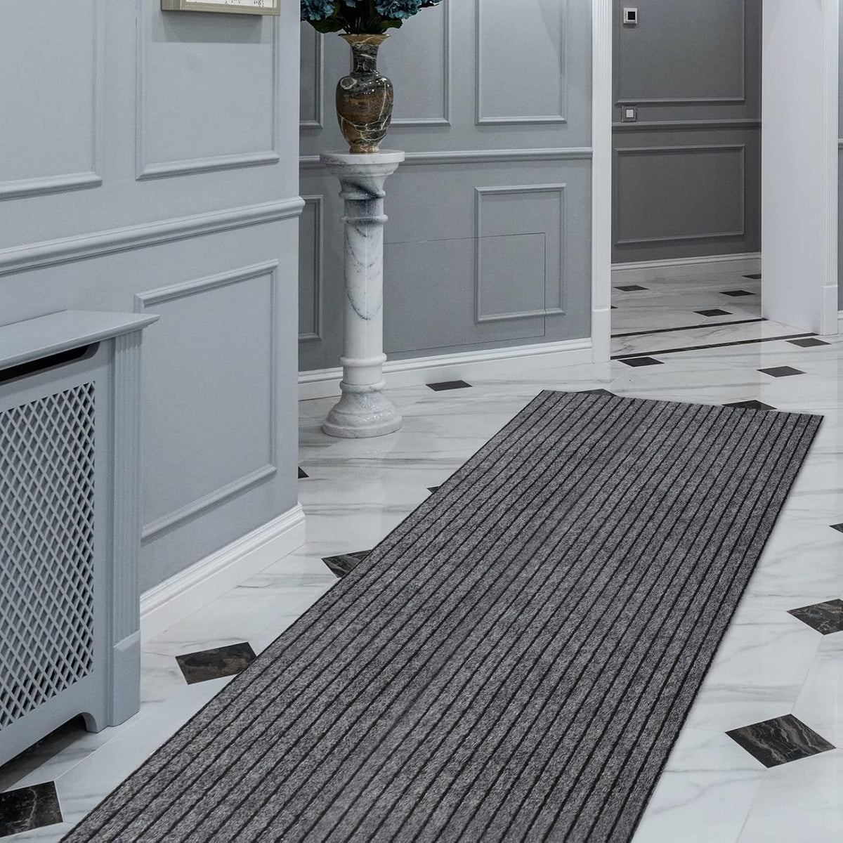 Indoor Outdoor Runner Rug, 2 x 6 ft with Anti-Slip Backing