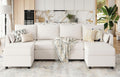 114.17" Modular Sectional Sofa, 6 Seat Modular Couch with Storage, Memory Foam, Convertible Sectional Couches , U