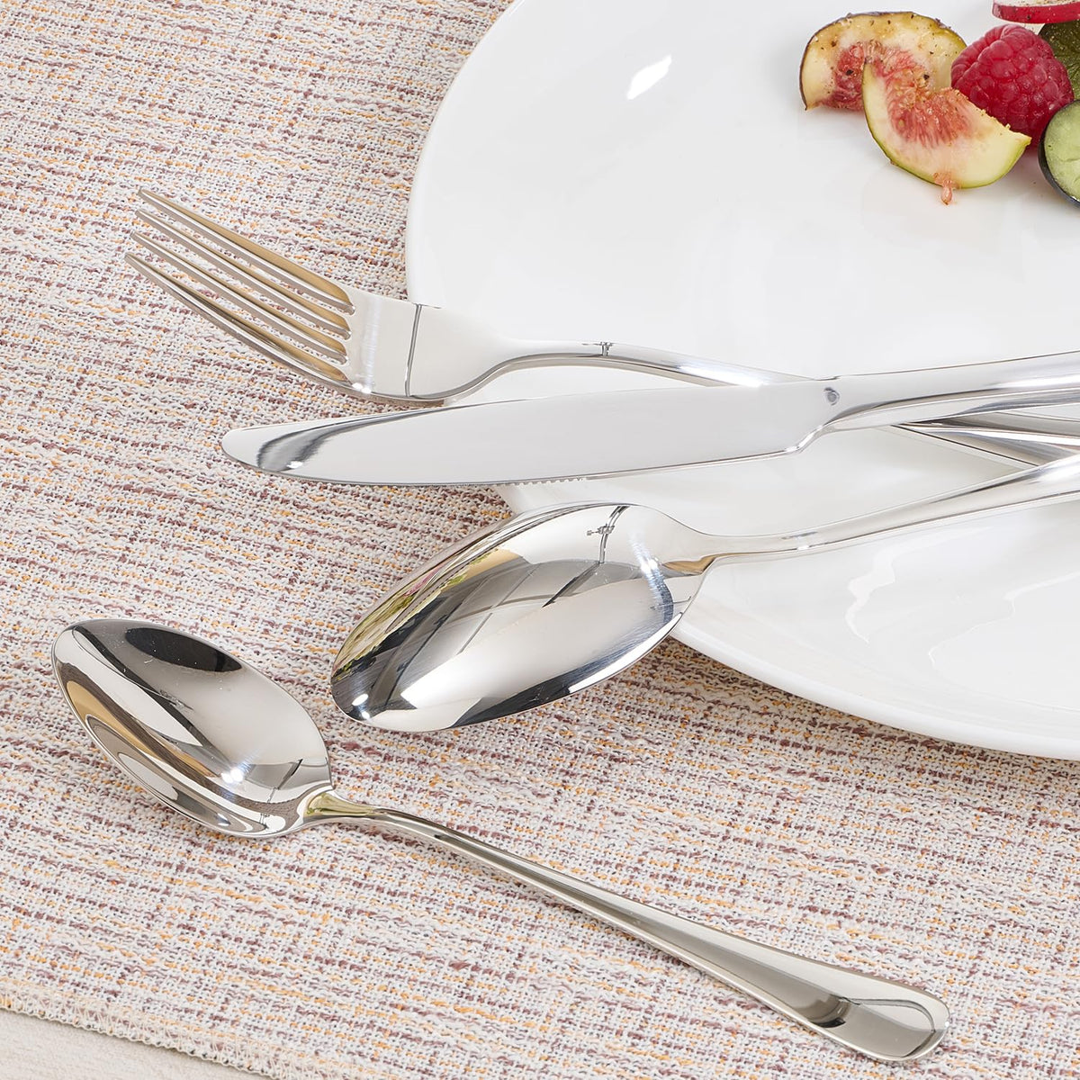 8.17 Inch Dinner Forks, Set of 16, Food Grade Stainless Steel Flatware, Mirror Polished, Smooth Edge, Dishwasher Safe