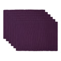 Ribbed, Placemat Set, Eggplant 6 Count, CAMZ33242
