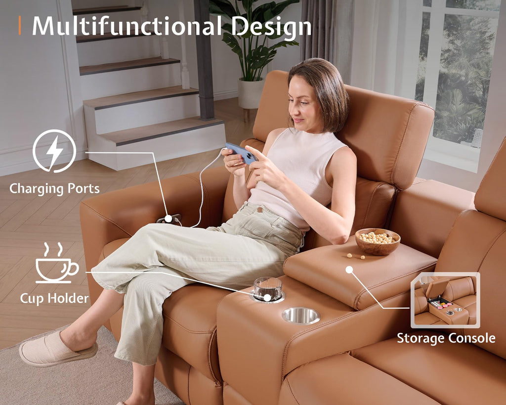 Power Reclining Sectional, Sectional Recliner, Leather Reclining Sectional