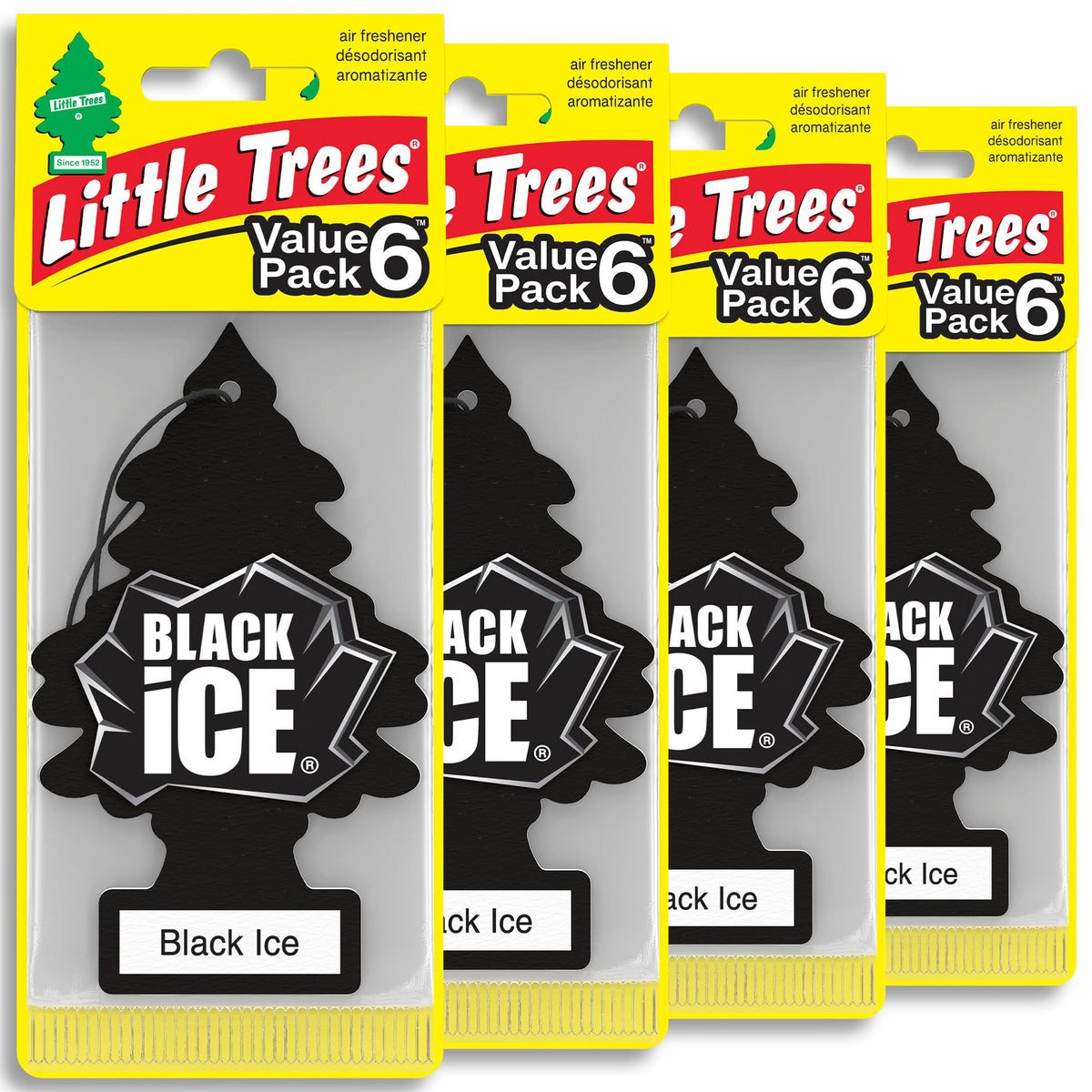 Car Air Freshener | Hanging Tree Provides Long Lasting Scent for Auto and Home | 24 Air Fresheners |Black Ice
