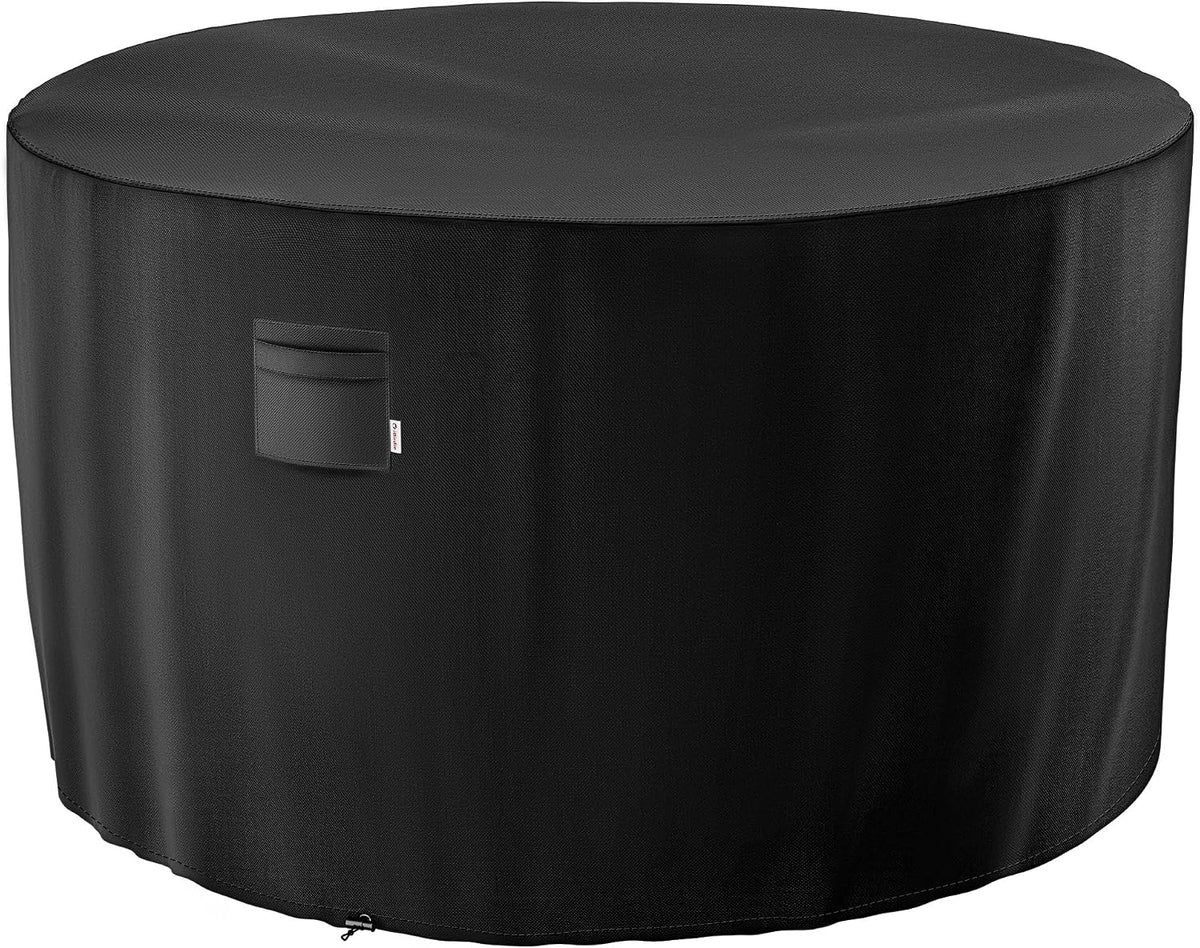 Outdoor Round Table Cover 70 x 34 inch, 6 ft, Waterproof, 600D