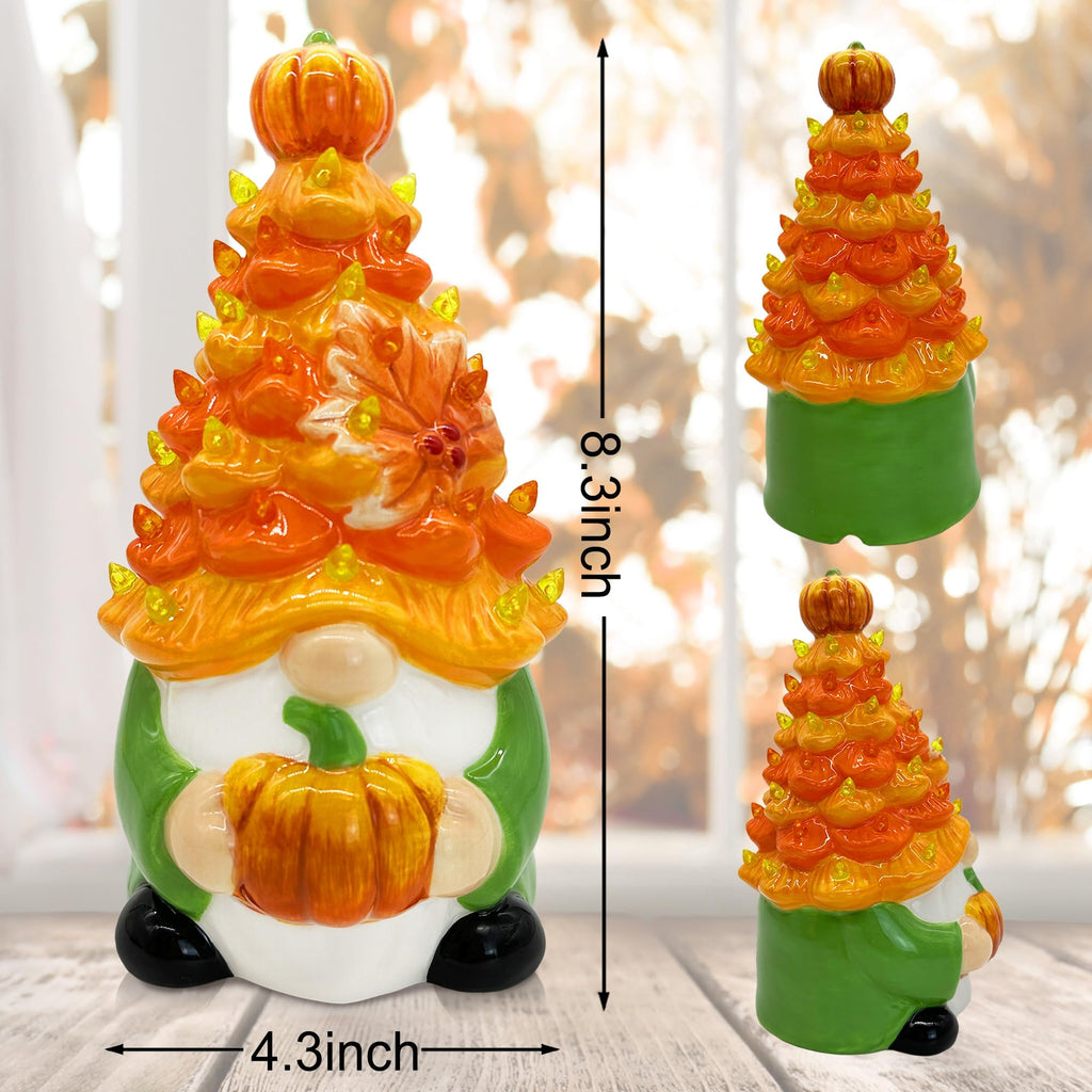 Fall Decorations, Thanksgiving Gnomes Ceramic Tree Decor