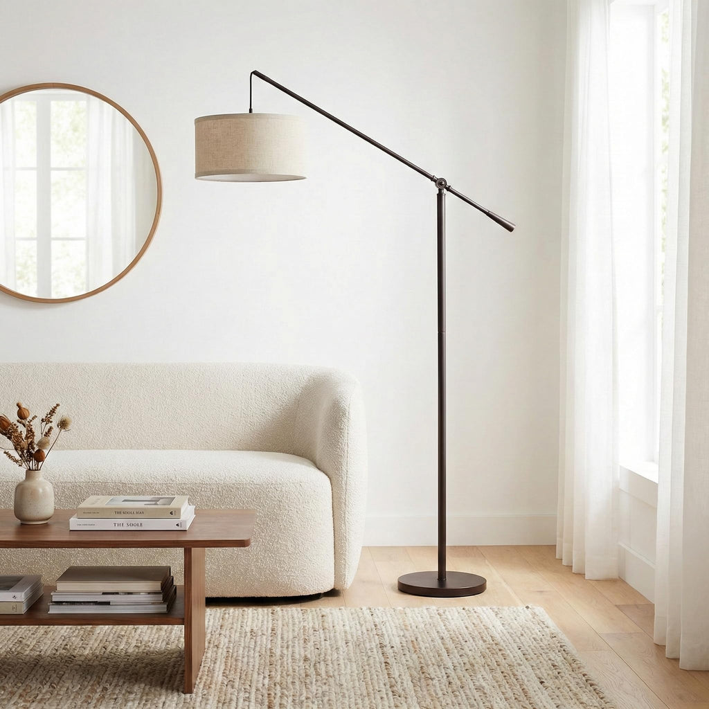 Inspired Arco Style Hudson 2 - LED Floor lamp, Tall Lamp with Sturdy Base, Contemporary Arc Lamp s & Offices, Great Living Room Décor