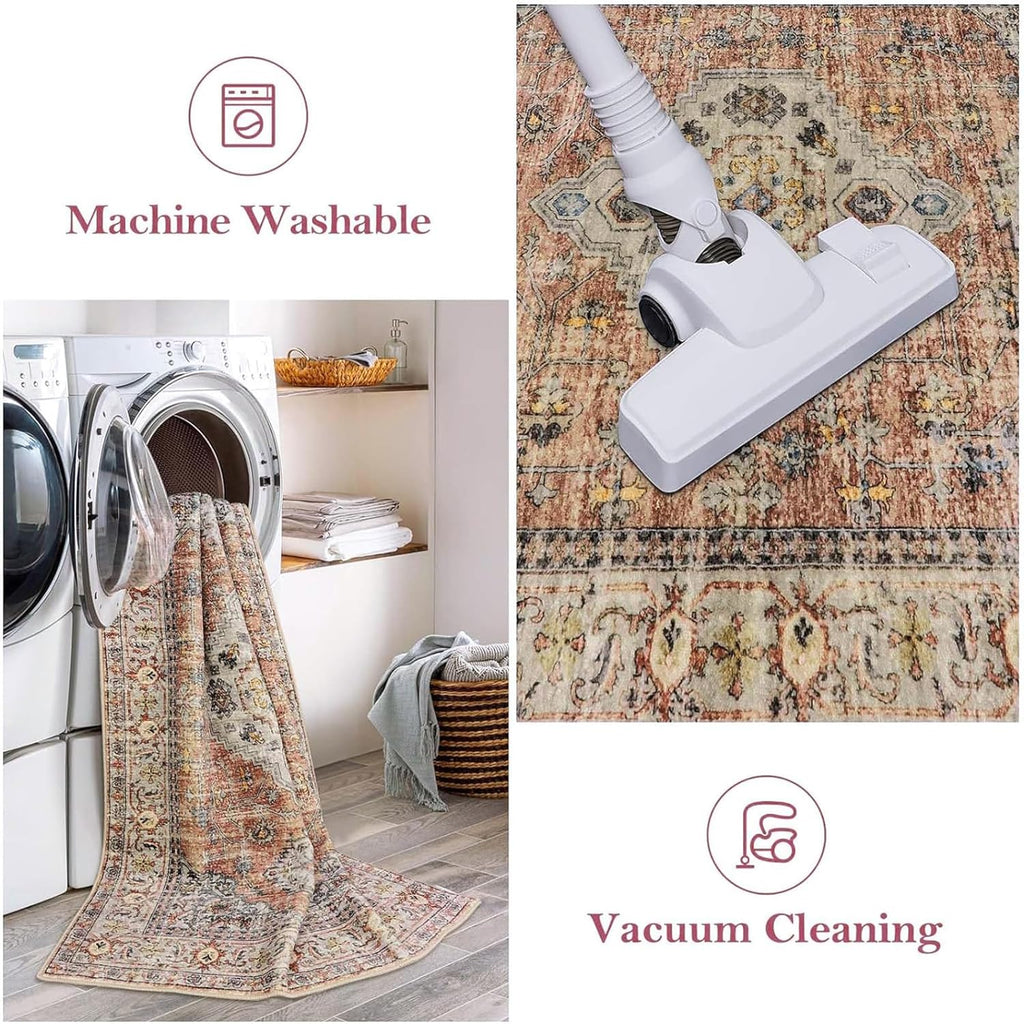 Oriental Washable Rug, Rugs Living Room Entryway