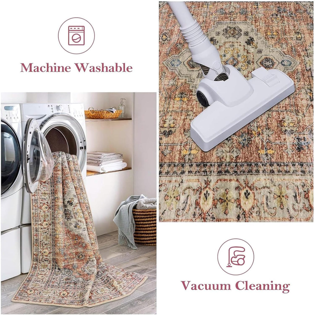 Oriental Washable Rug, Rugs Living Room Entryway
