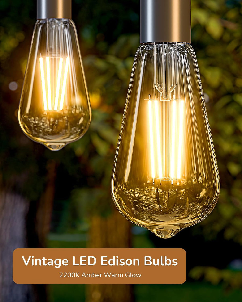 6 Pack Vintage LED Edison Bulbs ST64 Dimmable Led Light Bulb 2200K
