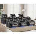 Dual Motor Power Recliner Set of 6 with Adjustable Headrest & LED Light