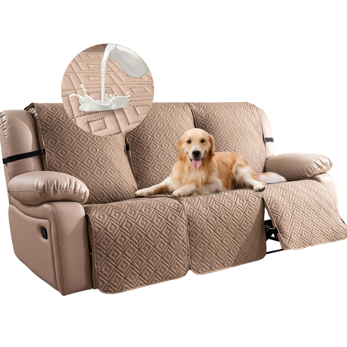 Recliner Sofa Cover Washable, Waterproof Couch Sofa Cover, 3 Seater