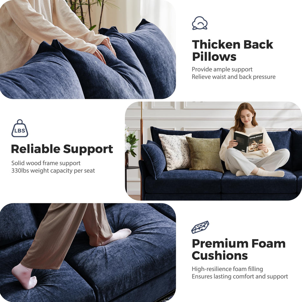 166.6" Oversized Modular Sectional Sofa, Large 9 Seater L Shaped Couch with Storage Ottoman with Reversible Chaise