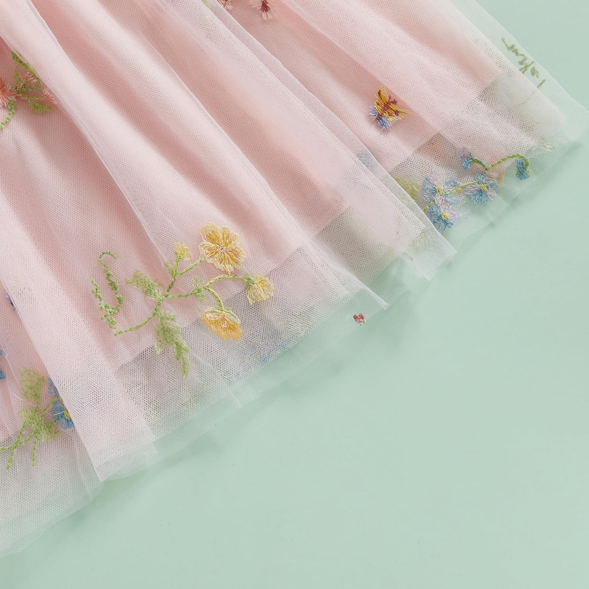 Newborn Infant Baby Girls Clothes Flower Butterfly Embroidery Sleeveless Romper Tulle Mesh Dress Toddler Bodysuit