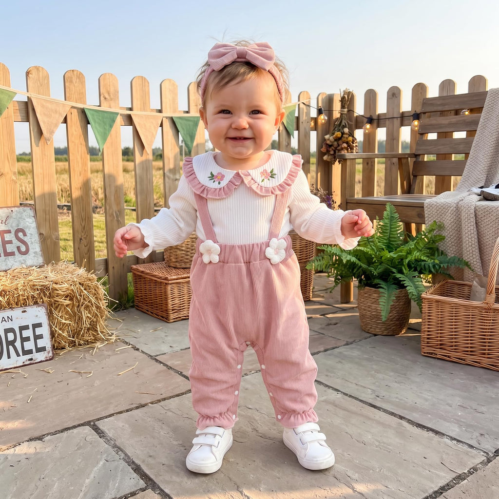 Newborn Baby Girl Clothes Floral Romper Fack Two Piece Jumpsuit