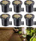 12W 3000K LED Low Voltage Landscape Well Lights, Grated Top