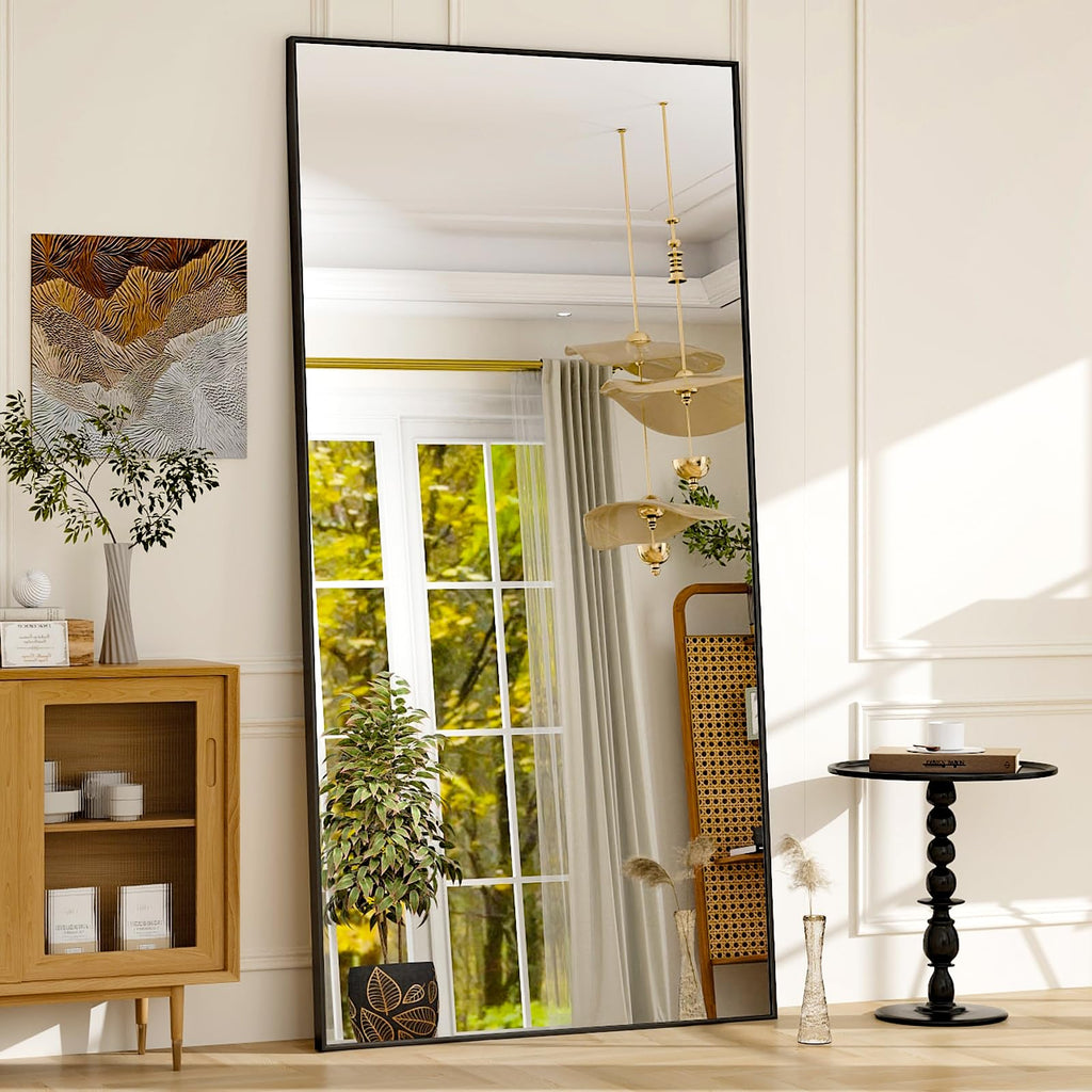 76"x34" Full Length Mirror Large Rectangle Full Body Mirror, Black