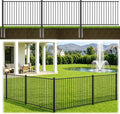 4 ft. H x 6 ft. W Aluminum Boundary Fence Kit, Rustproof AAMA 2604 Powder-Coat Finish Black Textured, Modular Fence