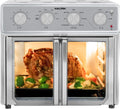 MAXX Air Fryer Oven, 26 Quart 9-in-1 Countertop Toaster Oven and Air Fryer Combo - Fry, Bake, Roast, Rotisserie, & More, Large Glass French Doors & 7 Accessories, 1700-Watts, Stainless Steel
