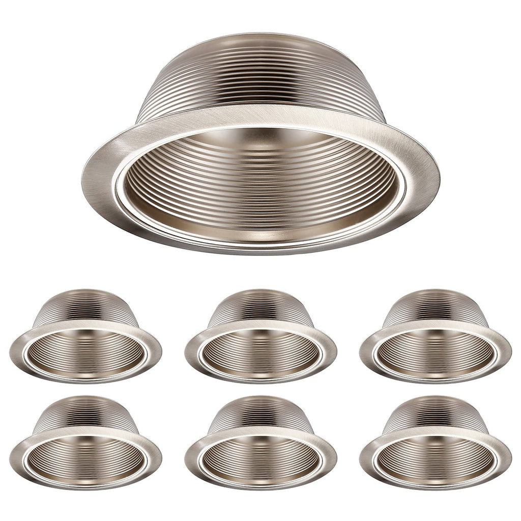 6 Inch Recessed Light Trim, Satin Nickel