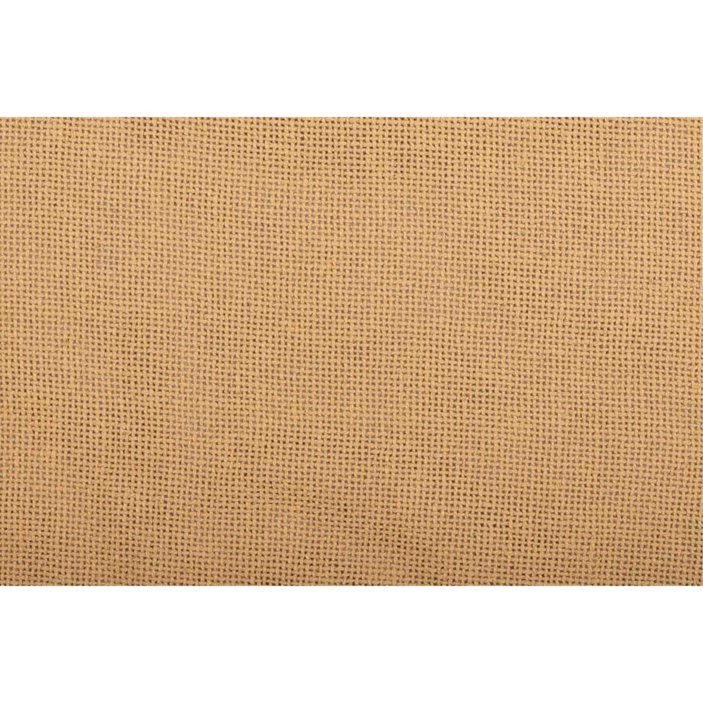 Burlap Natural Fringed Bed Skirt, 39" x 76" x 16