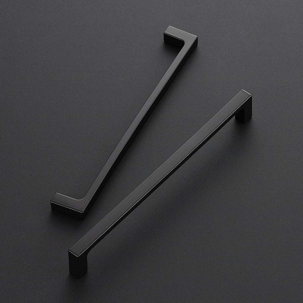 Matte Black Square & Solid Cabinet Handles,7-1/2 Inch,3 Pack