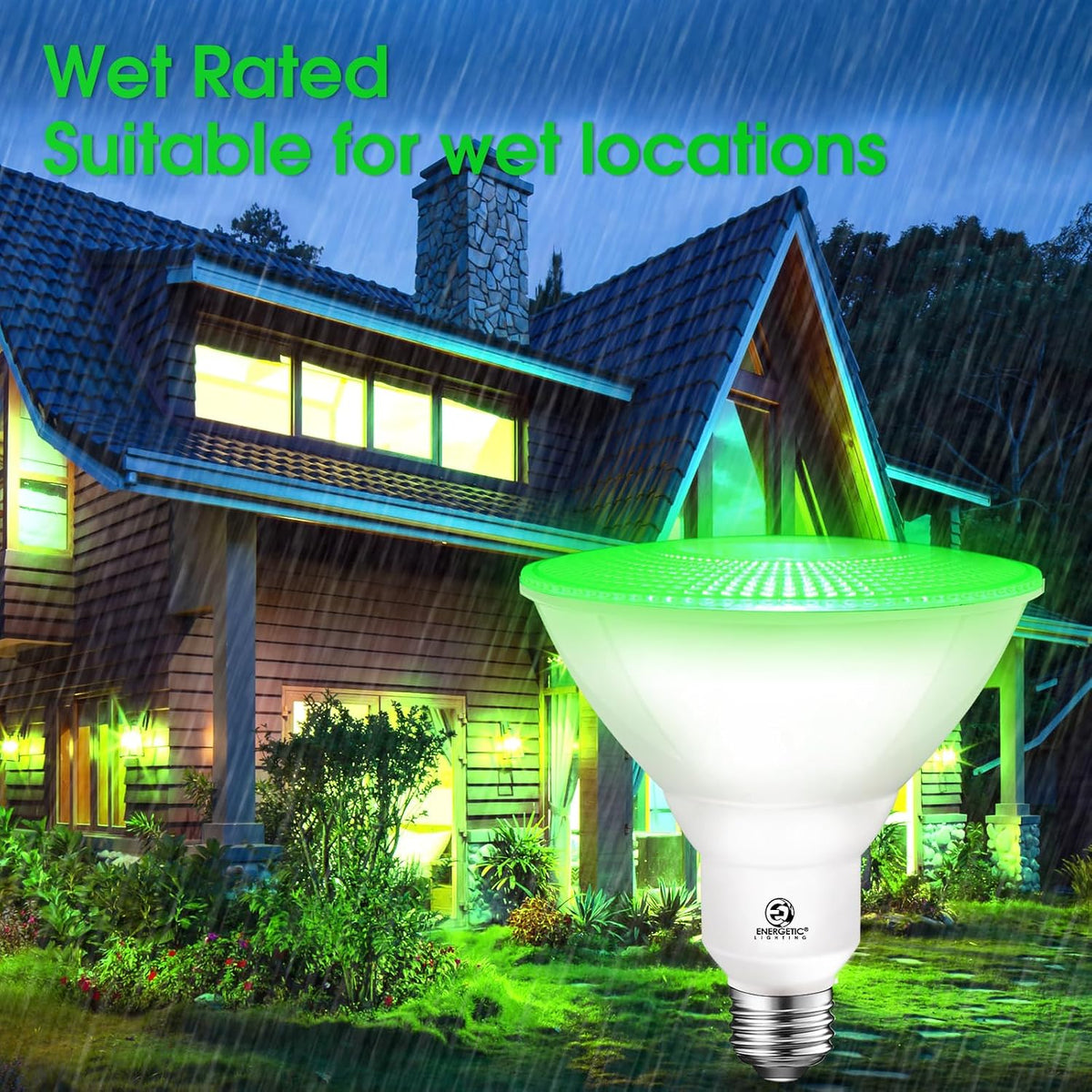 Energetic Green Par38 LED Flood Outdoor Light Bulb, 16W =90W, Dimmable
