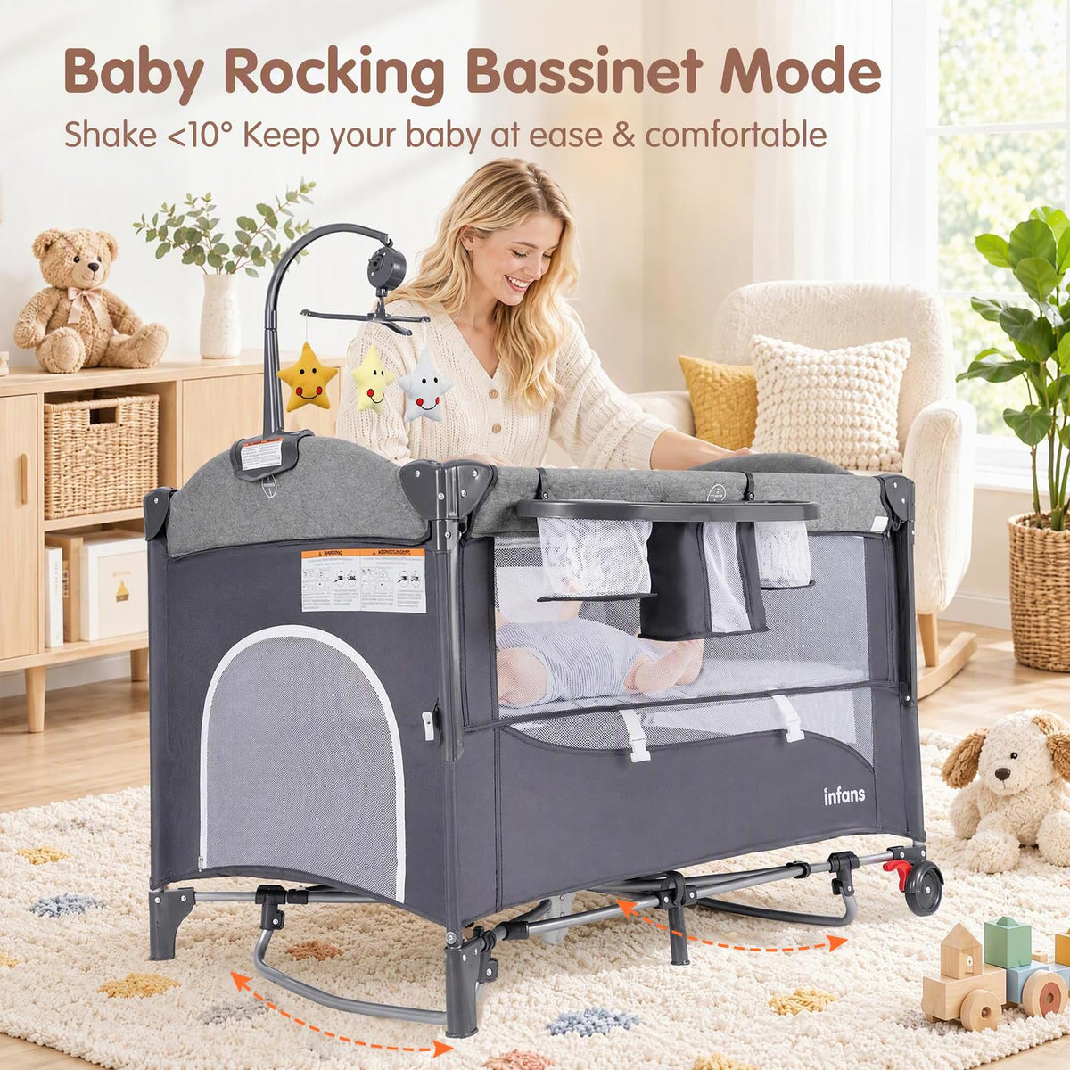 5 in 1 Play Yard, Portable Baby Playard, Classic