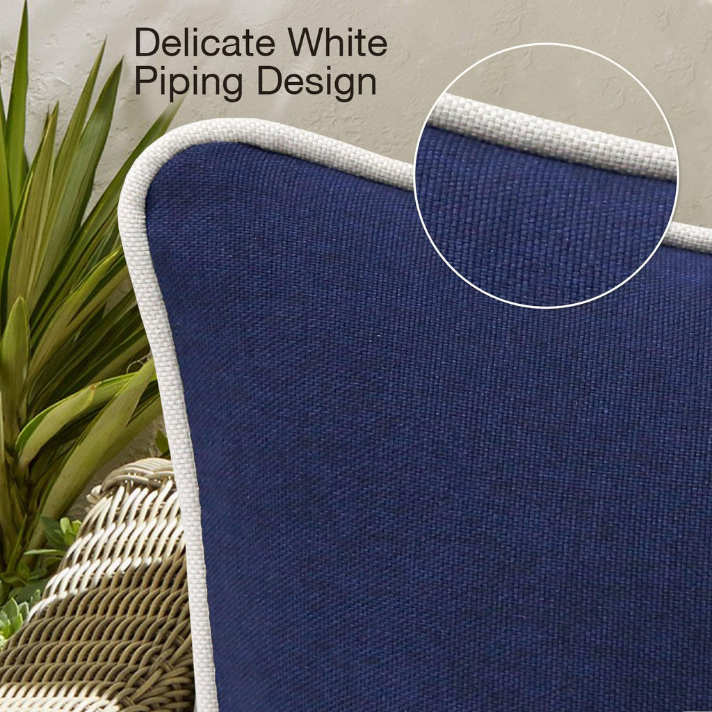 Decorative Outdoor Water Repellent Throw Pillows with Inserts, Set of 4, 18" x18" Pillows, Backyard, Bed, Couch, and