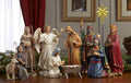 Kings Gifts 11-Piece Real Gold Christmas Nativity Scene Set, 10-Inch Scale Polystone Holy Family, Magi Wise Men