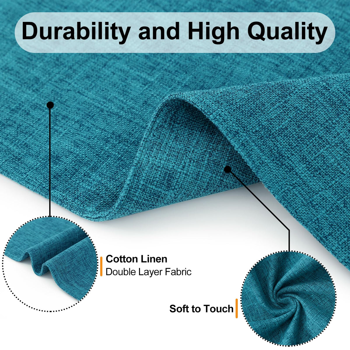 Cloths Placemats for Dining Table Set of 6, 13" x 19", Teal