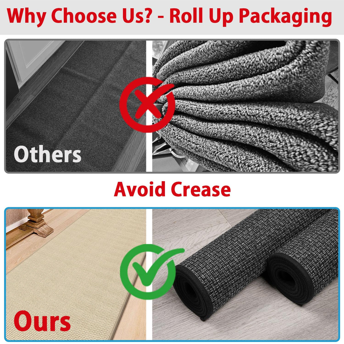 15 ft Jute Running Rugs Rug Runner Non Slip Washable Absorbent Hall Runner Rug, Beige Runner Floor Non Slip