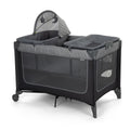 4-in-1 Portable Play Yard with Bassinet, Portable Bassinet, and Flip-Away Changer, Gray