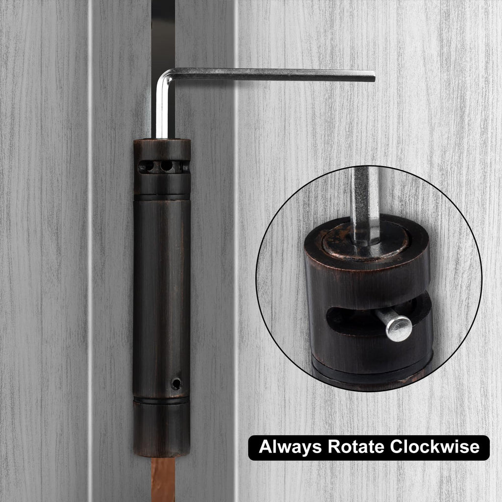 6 Pack Self Closing Door Hinges 4 Inch Oil Rubbed Bronze 1/4" Radius