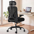 Home Office Desk Chairs, Ergonomic with Lumbar Support & 3D Headrest, Computer Desk Chair with Flip-up Armrests