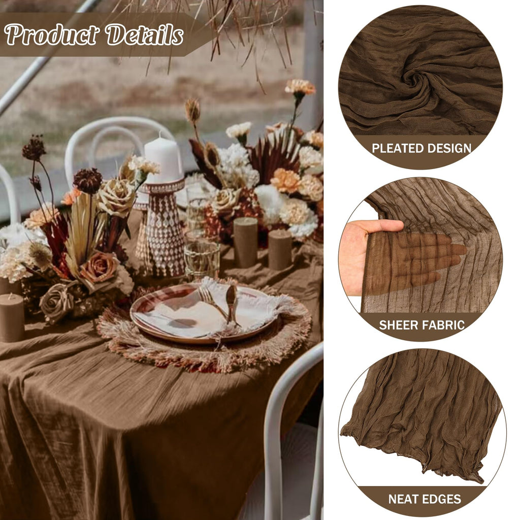 10FT Fall Cheesecloth Table Runner Boho Party Home Decorations
