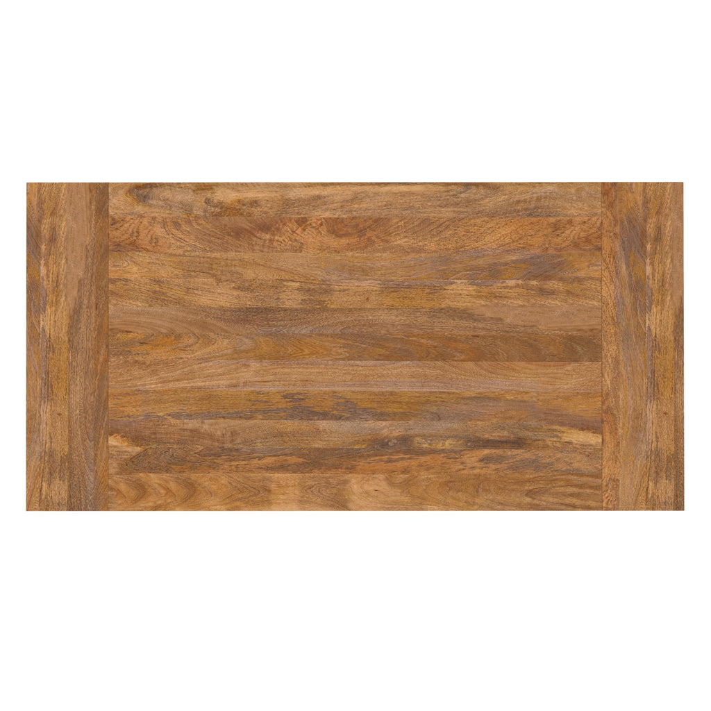 Whitley 72" Wide Solid Mango Wood Dining Table in Burnt Wax